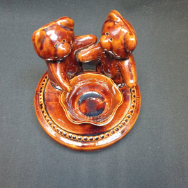 Боченок с мишками для меда,варенья. Обливная глазурная керамика, майолика.. Картинка 16